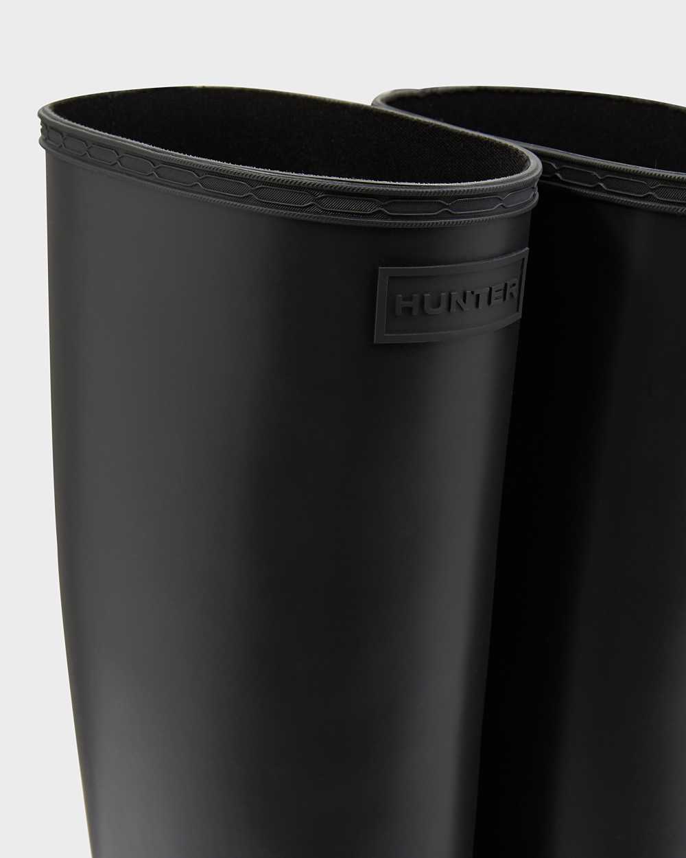 Hunter Refined Slim Fit Creeper Tall Women's Boots NZ-01698M Black